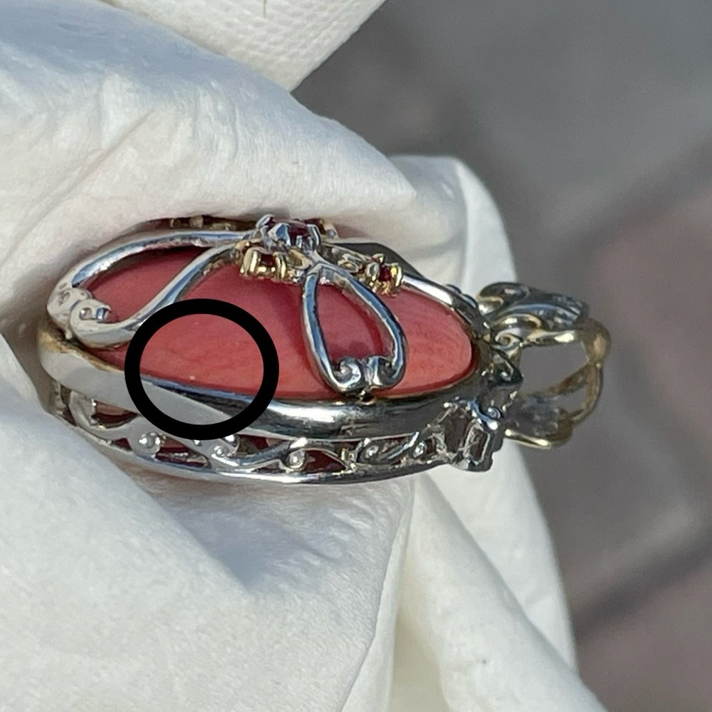 Gems en Vogue Salmon Coral Sapphire Pendant - Picture 13 of 14